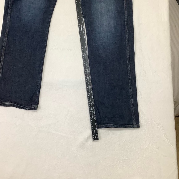 Wrangler Men's Retro Slim Fit Straight Leg Jeans Size 36 x 34 Dark Wash 88MWZDS - Picture 5 of 7